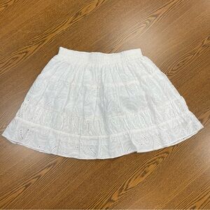 Misa Los Angeles White Paisley Eyelet Mini Skirt - XS - NWT